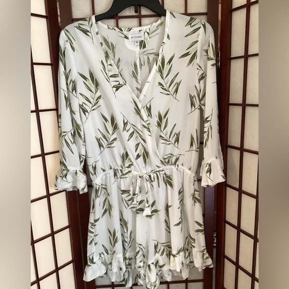 PIYAMA leaf print casual romper - Picture 1 of 7